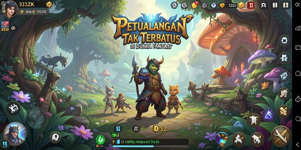 Gameplay seru dalam dunia petualangan 33ZK yang menakjubkan.