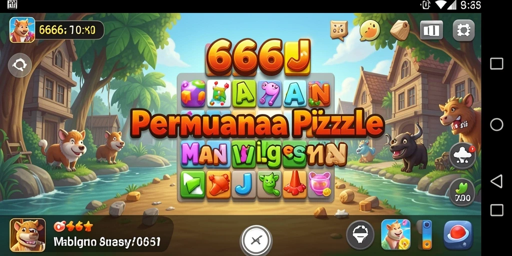 Screenshot utama menampilkan gameplay menarik dari 666J dalam kategori Puzzle.