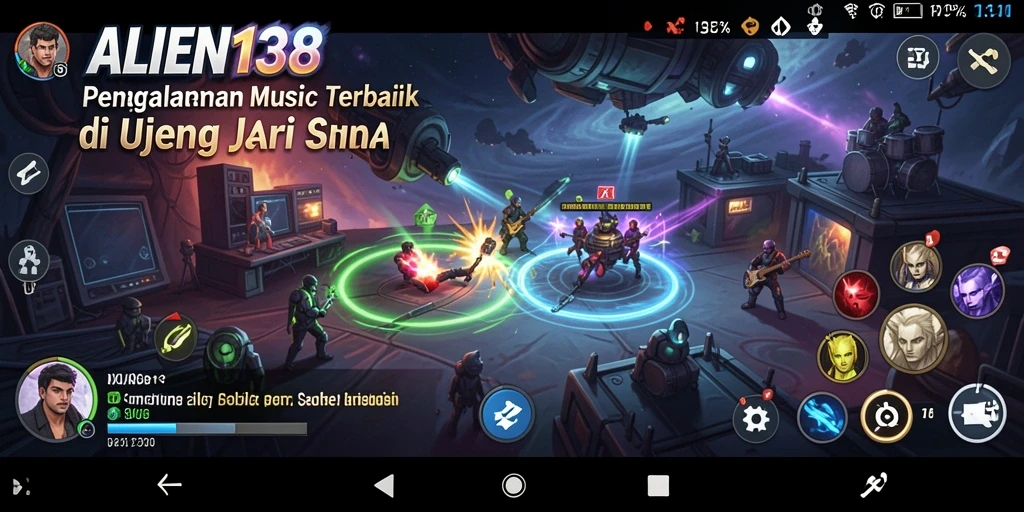 Tampilan menarik saat bermain ALIEN138 dengan musik yang mengalun.