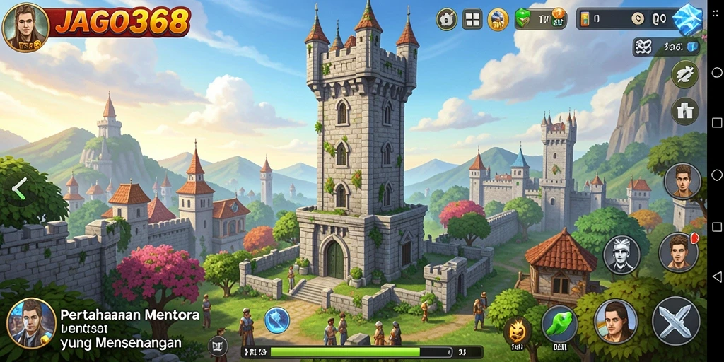Tampilan gameplay JAGO368 dalam battle Tower Defense yang mendebarkan.
