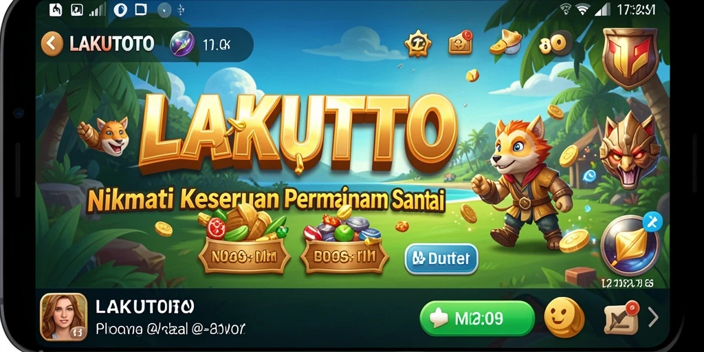 Gameplay seru LAKUTOTO dengan desain grafis yang menarik.