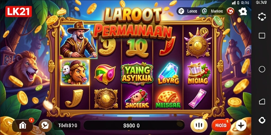 Tampilan seru permainan Slot di LK21 dengan berbagai tema.