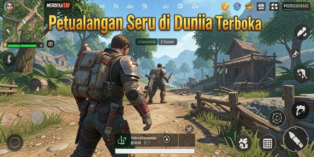 Tampilan gameplay MERDEKA138 yang memukau dalam dunia terbuka.