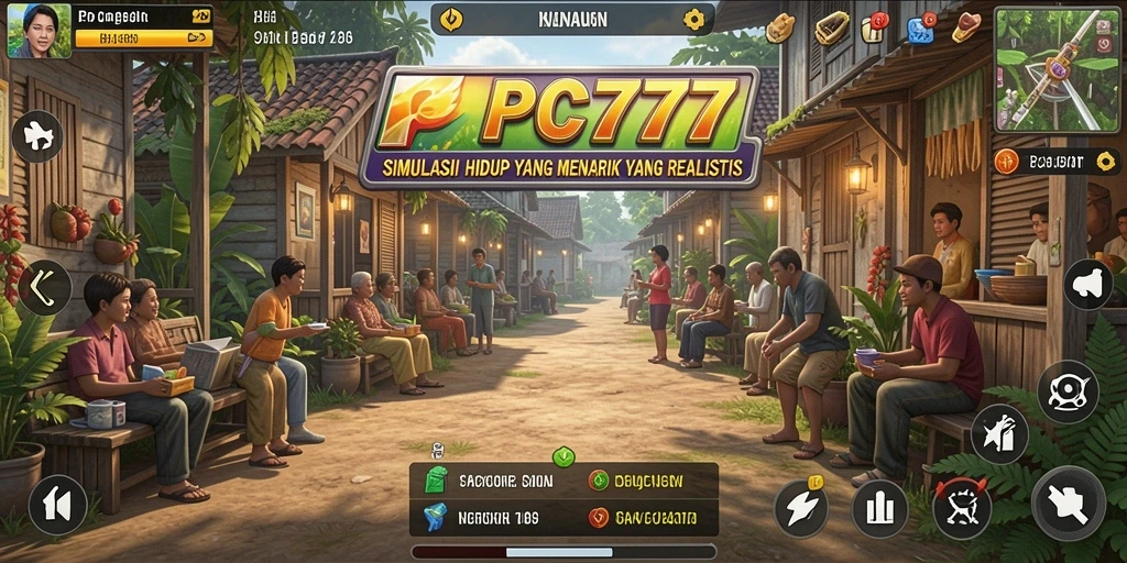 Tangkapan layar utama PC777 menampilkan dinamika gameplay simulasi.