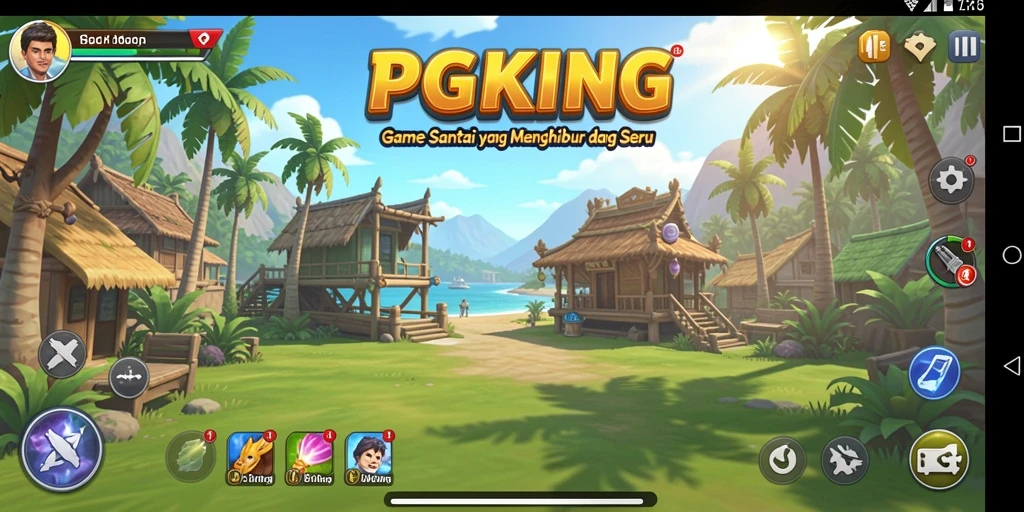 Screenshot gameplay PGKING yang menunjukkan keseruan bermain santai.