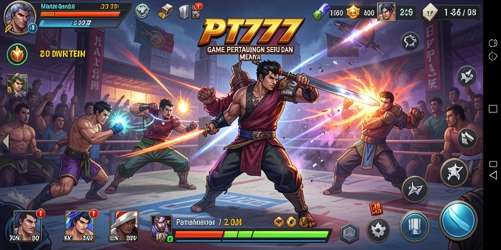 Gameplay seru dan penuh aksi di PT777 yang menampilkan pertarungan karakter.