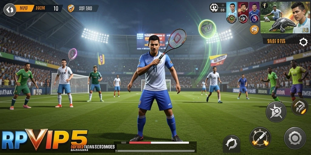 Tangkapan layar utama RPVIP5 menampilkan gameplay seru olahraga kompetitif.