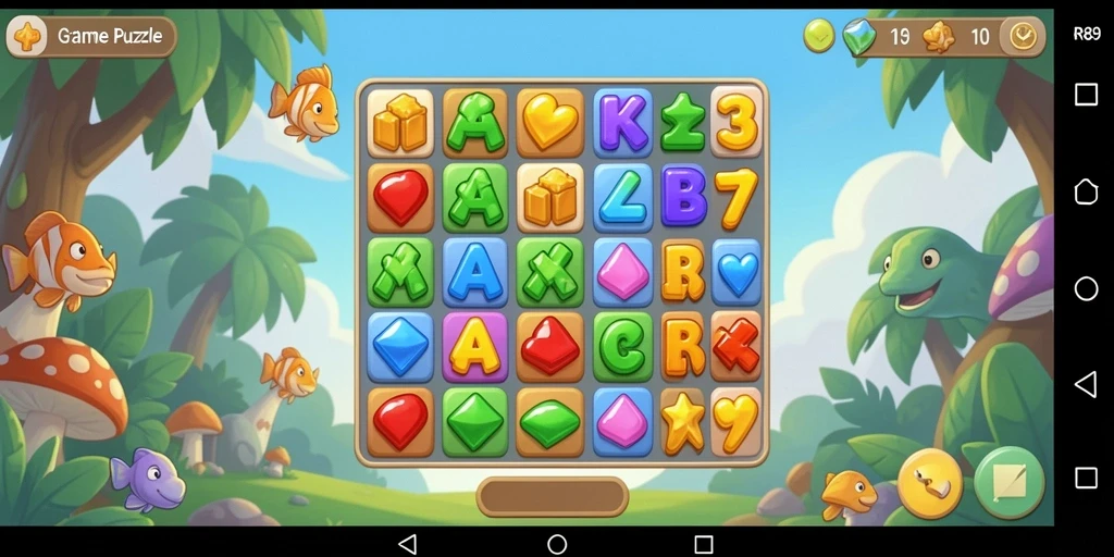 Tampilan gameplay seru dan menantang dari RR89 di kategori Match-3.