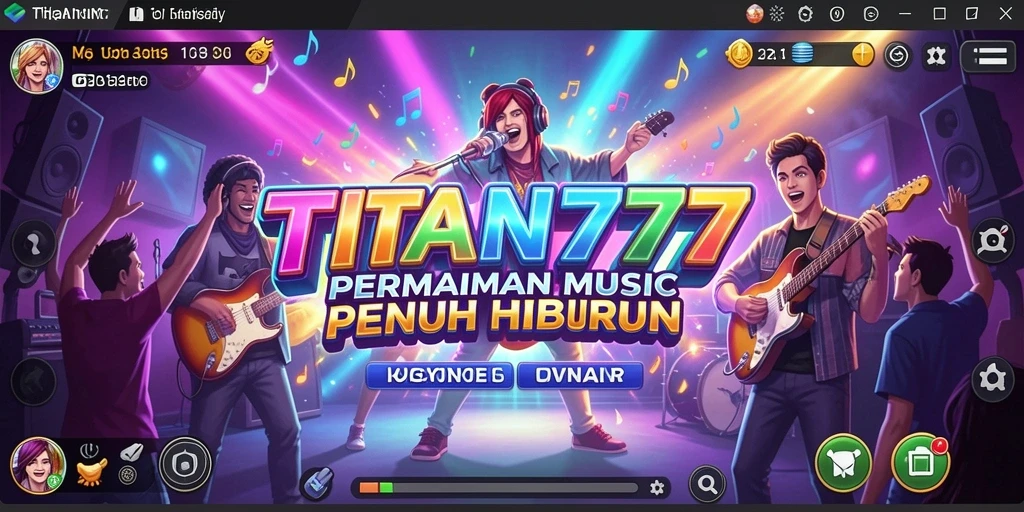 Tampilan menarik dari gameplay musik TITAN777 yang memukau.